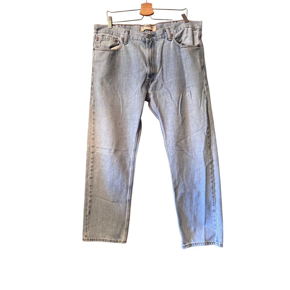 Levi's‎ 505 Straight Fit Jeans 38x30 Light Wash Distressed Denim Vintage Grunge